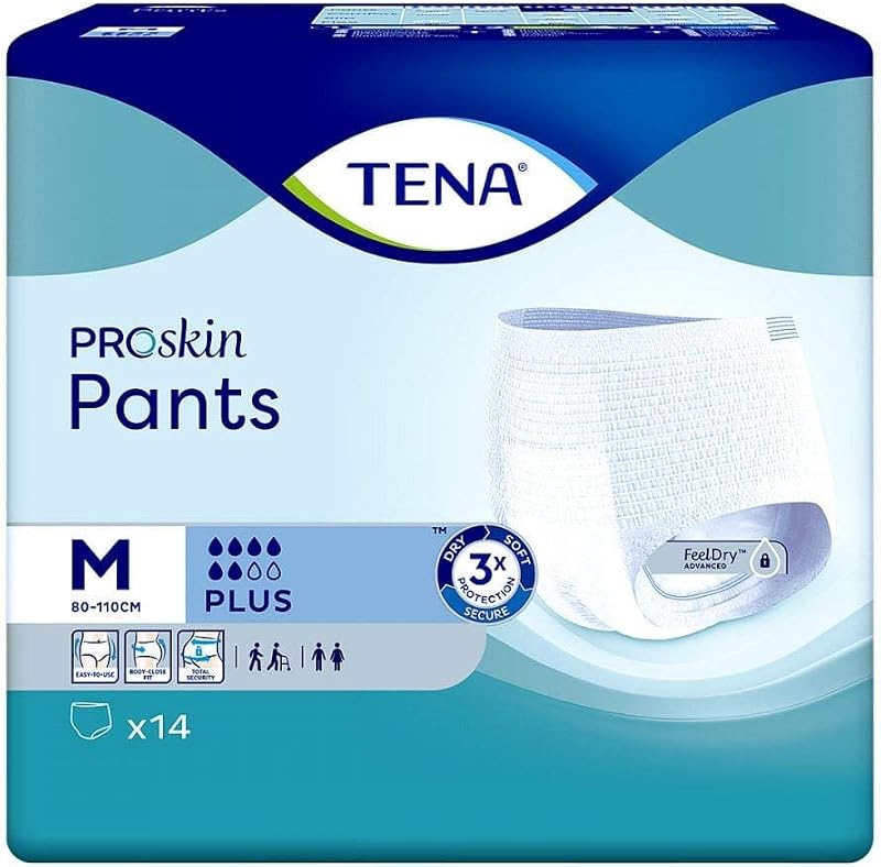 TENA Pants Plus Classic Medium 80-110cm Pack of 14