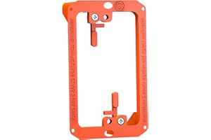 BestMounts - 1 Pack Low Voltage Mounting Brackets 1 Gang for Drywall Outlet Cable Pass Through Wall Plates - Cable Wall Plate