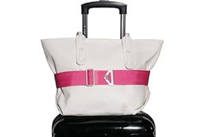 TOOVREN 2-in-1 Travel Belt for Luggage Straps Add a Bag Bungees Suitcase Luggage Strap Over Handle Suitcases Belt for Carry On Bag Adjustable Backpack Attachment Airport Travel Accessories Rose