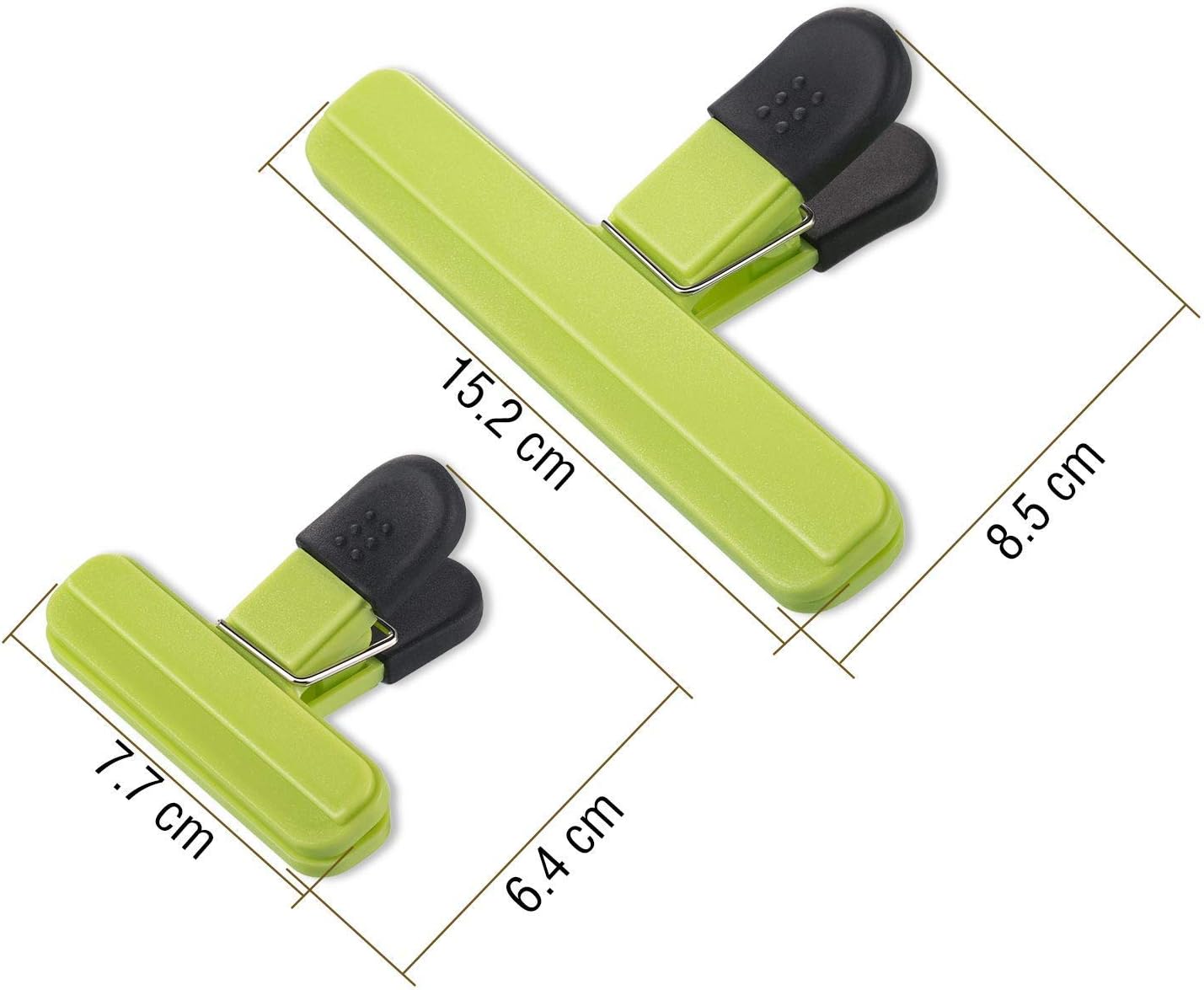 Large Chip Bag Clips - Food Clips Plastic Heavy Duty Air Tight Seal Grip Assorted Colors for Coffee Potato and Food Bags - 6Pcs - Image 4