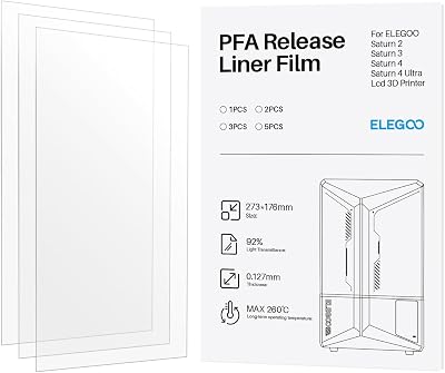 ELEGOO PFA Release Liner Film 3pcs for SATURN Series LCD 3D Printers 273x176