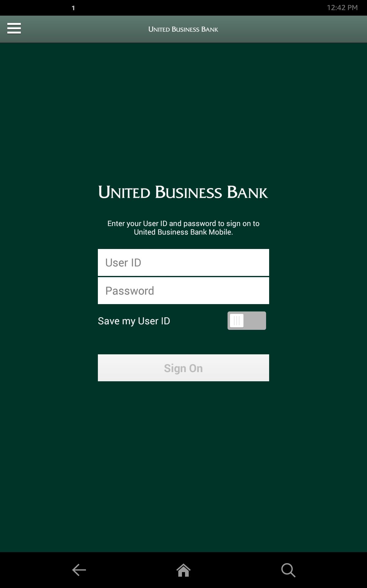 United Business Bank for Android
