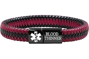 Zircobic PU Woven Medical ID Bracelet, Waterproof Emergency Alert Wristband, Custom Engraved Health Condition Bracelet, Unisex Outdoor Sports Medical Jewelry – YA5552