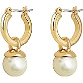 Pearl Earrings for Women dangling 14K Gold Pearl Drop Earrings Stud 5A Diamond Dangle Fashion Elegent Jewelry