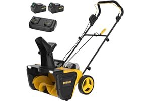 ZEGJAW 40V 20-Inch Snow Blower Cordless, Electric Snow Blower with Brushless Motor, Dual LED Light, 2x4.0 Ah Batteries and Du