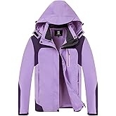 Womens Waterproof Rain jacket Lightweight Active Outdoor Raincoat with Removable Hood