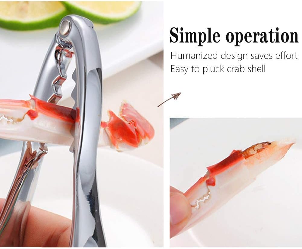 12 Pack Sturdy Crab Crackers and Tools Kit, Dishwasher Safe Seafood Tools Set, Crab Crackers, Lobster Shell Knife, Crab Leg Picks, Crab Bibs Disposable, Stainless Steel Nut Cracker Set, Kitchen Tools: Kitchen & Dining