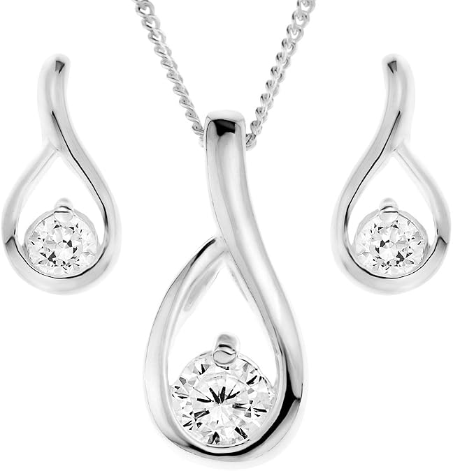 Parure Bijoux Doré Demi-cercle Nacre Grise – Collier, Pendentif, Boucles D'oreilles, Neuf