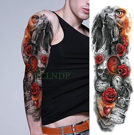 045 Tatouage Temporaire étanche Autocollant Peinture Chinoise Poisson Chanceux Tatoo Transfert Faux Tatouage Flash Tatouage 1056 Cm Pour Homme