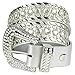 Womens Rhinestone Belts - Western Cowgirl Belt with Bling Buckles by Belle Donne - Silver