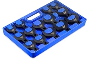 ARUCMIN 14-Piece Jumbo Crowfoot Wrench Set,1/2" Drive Metric Crowfoot Wrenches 27 to 50mm Chrome Vanadium Steel Crows Foot Wrench Set