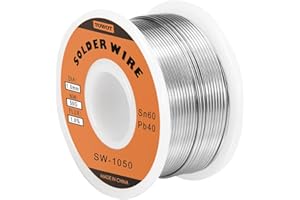 TOWOT Tin Lead Rosin Core Solder Wire for Electrical Soldering, Content 1.8% Solder Flux Sn60-Pb40 (1.0mm, 50g)