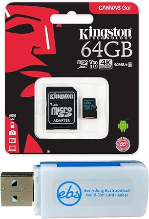 Amazon Com Kingston 64gb Sdxc Micro Canvas Go Memory Card And