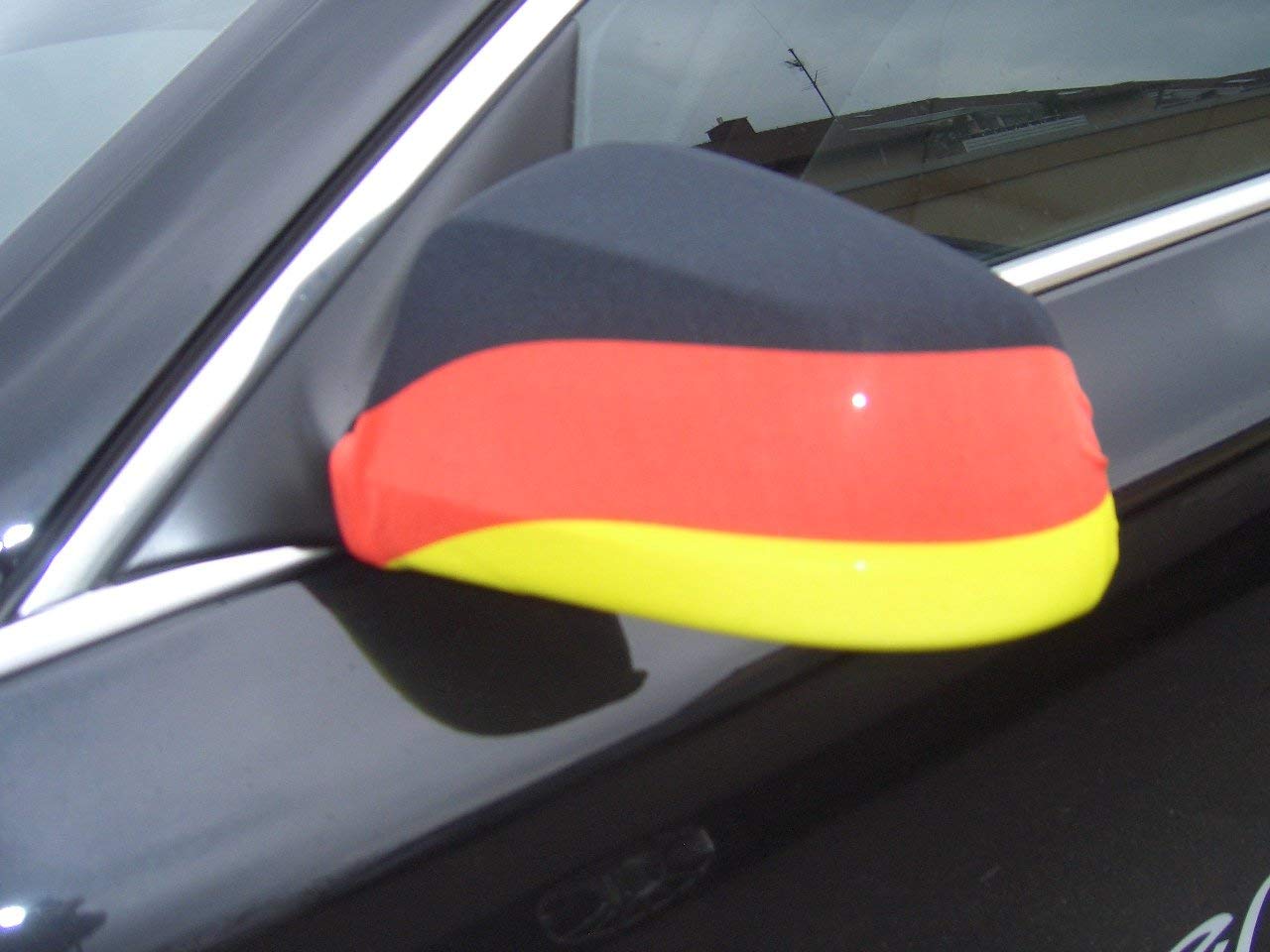 AZ FLAG - Germany Car Mirror Flag - 2 Pieces - Polyester and Spandex German Small Flag for Car mirrors - Elastic