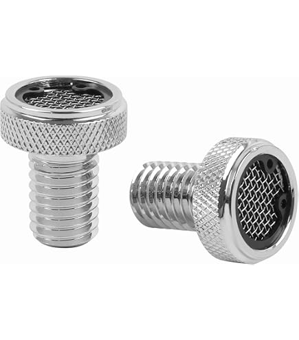 ECSiNG Lot 4 Bouchons Boulon Culasse Moto Argent – Compatible Harley Sportster, Twin Cam, Big Twin