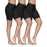 YADIFEN 3 Pack Women Seamless Slip Shorts Stretch High Waist Yoga Bike Short Boyshort Panties for Under Dress
