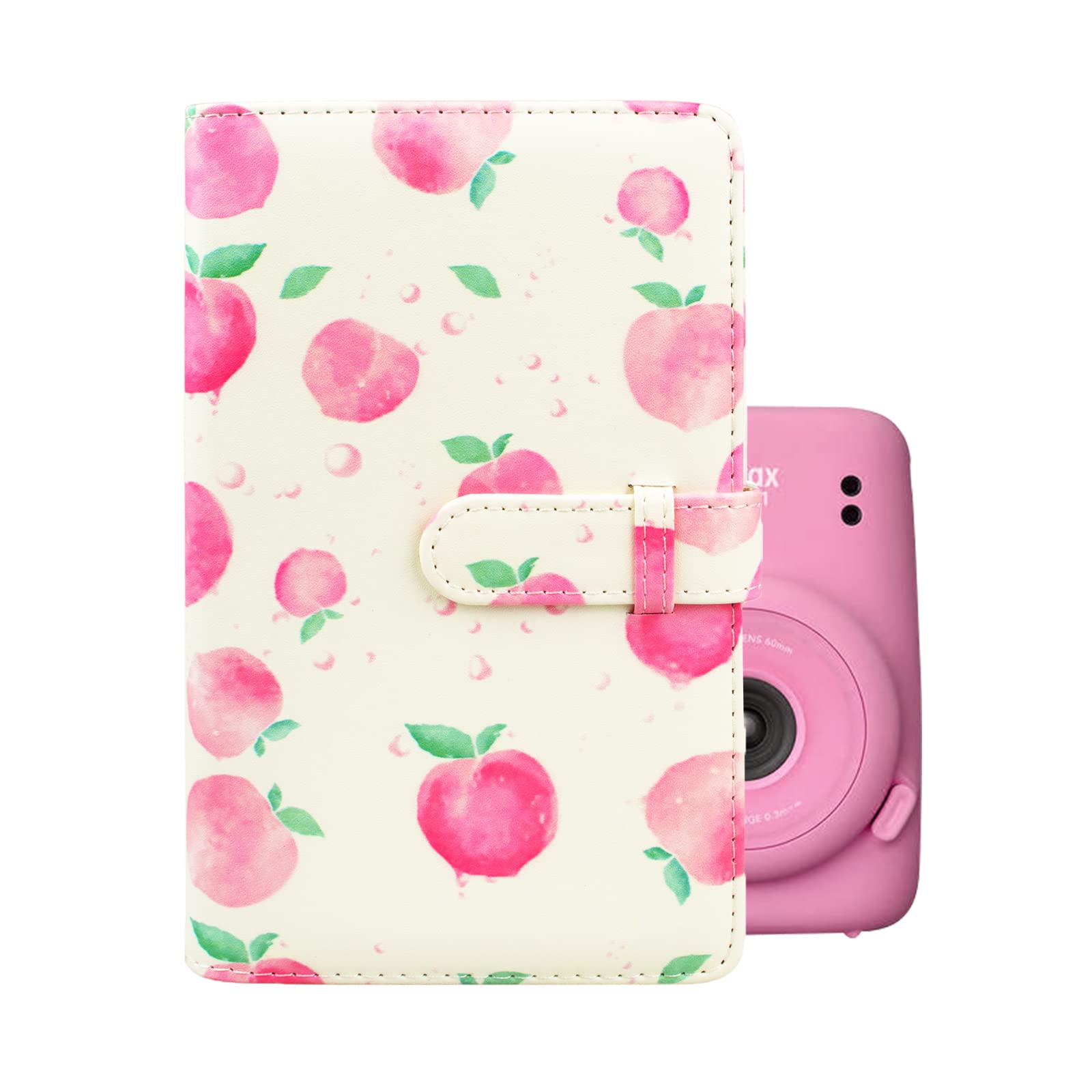 Instax Mini Photo Album 96 Pockets，MUZIRI KINOKOO Instax Mini Lovely Cartoon Album for Suitable for Fuji Instax Mini EVO/Mini 12/11/9/8/7+/25/90 Instant Camera Pink