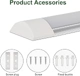 muzha LED Batten Lights 4FT 40W 6500K Daylight 2 Pack Low Profile view 7