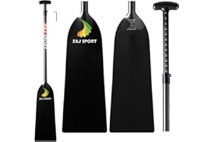 Z&J SPORT Dragon Boat Paddle 43.3-52 Inch Adjustable, IDBF Approved Boat oars, Carbon Fiber Paddle T Handle with Adjuster for