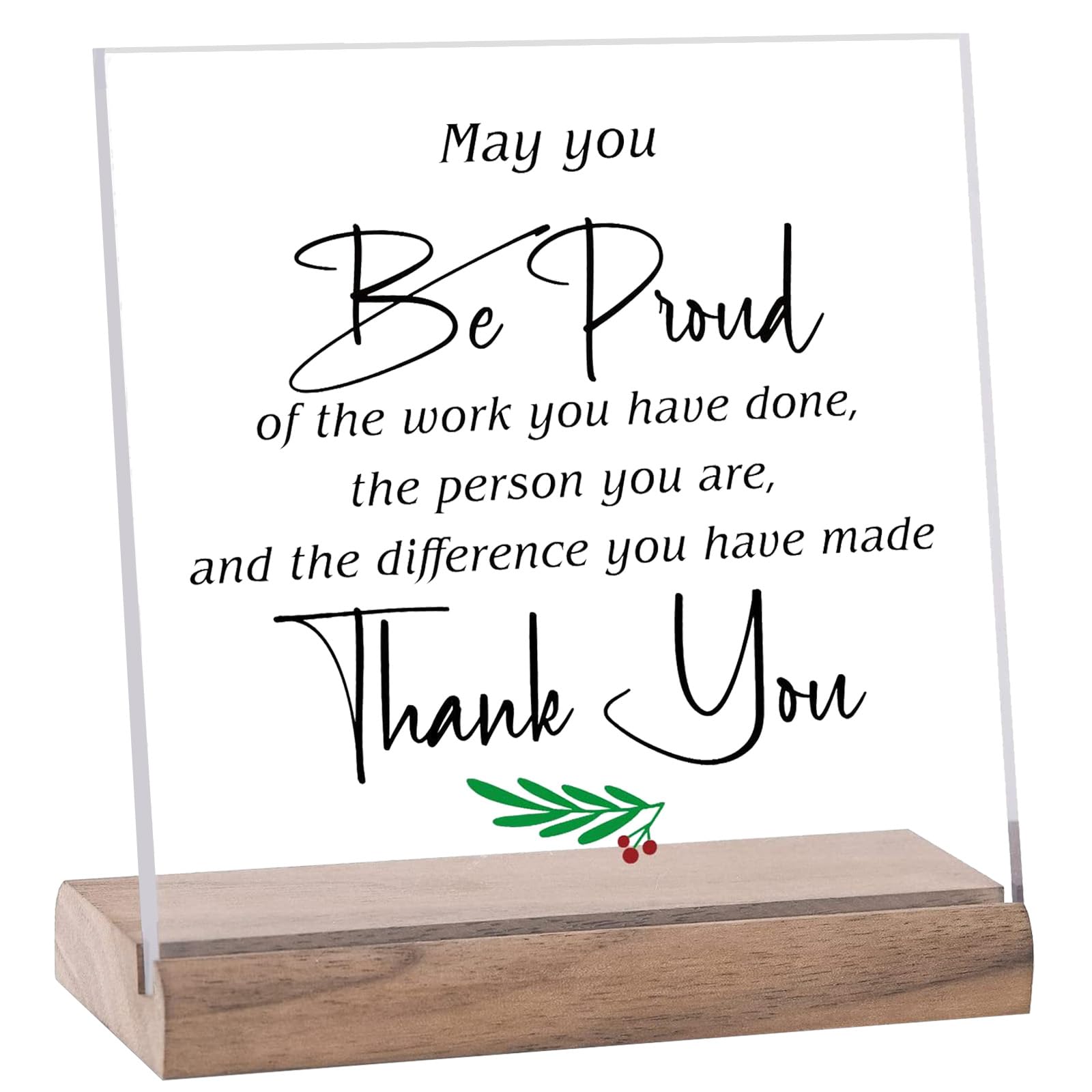 Donmnemb Acrylic Inspirational Desk Decorations, Farewell Decorations Party for Coworker, Going Away Gifts for Women (Style3)