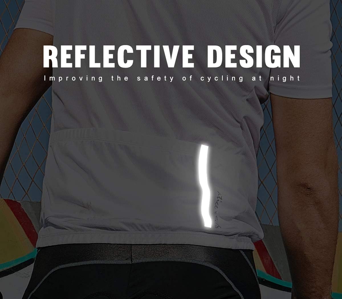 Santic Cycling Jersey Men Bike Jersey Cycling Jacket Reflective Breathable Moisture Wickin and Quick Dry : Clothing