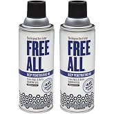 Free All Rust Eater Deep Penetrating Oil, 11 oz Aerosol &ndash; Loosens Rusted Bolts, Nuts, Pipe Connections &amp; Locks &ndash; Industrial-Grade Rust Remover, Silicone-Free, Safe on Paint &amp; Plastic Surfaces, 2-Pack