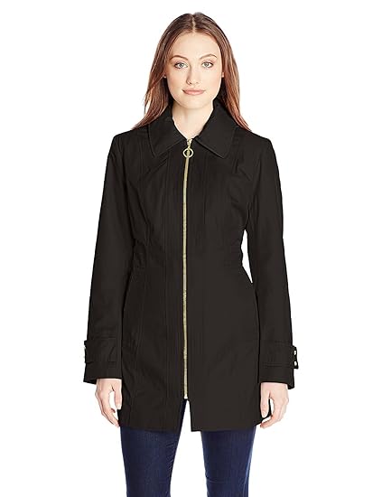 anne klein raincoat with hood
