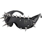 BLMHTWO Goth Sunglasses,Punk Rock Accessories Metal Spike Glasses Scene Alt Rockstar Accessories Used for Role-Playing, Bars, Motorcycles