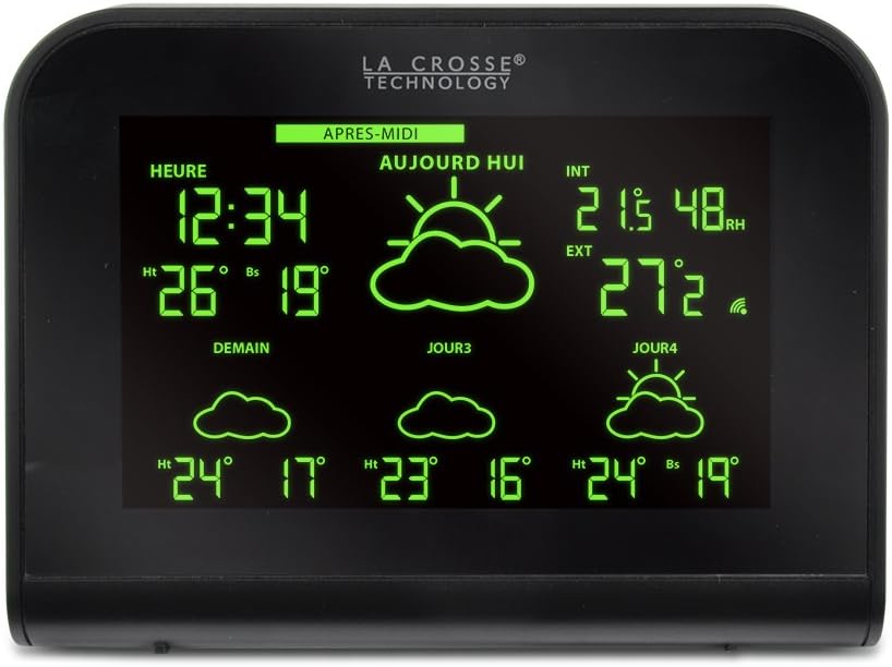 La Crosse Technology Star Météo WD2900 Weather Station with Colour Screen, Black - Image 3