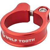 Wolf Tooth Precision-Machined Seatpost Clamp | Wolf Tooth 34.9mm CNC Machined Aluminum Seatpost Clamp with Self-Aligning Bolt