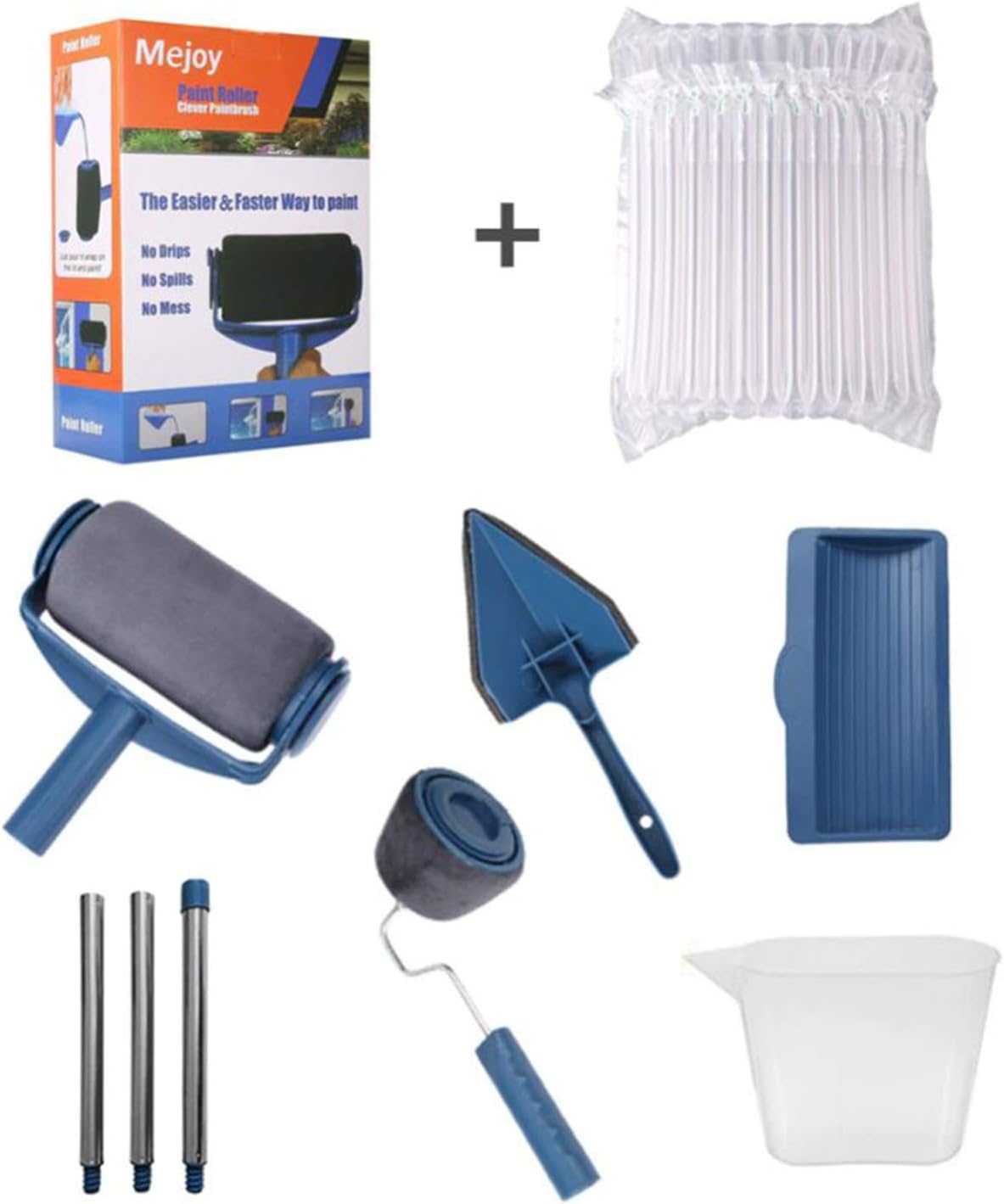 8pcs Paint Roller Multifunctional Household Use Wall Decorative Paint Roller Brush Tool Painting Brushes Set