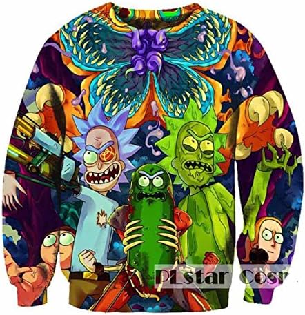 3d Hoodies Cartoon Rick and Morty Printed Women/Men Hip Hop Hoody Streetwear Hooded Sweatshirts Sweatshirts M