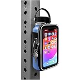 Maxby Magnetic Water Bottle Sleeve with Phone Pouch for Gym, Touchscreen Access, Key Clip, Fits Most 20 to 40 oz Bottles, Attaches to Metal Gym Equipment, Keeps Bottle Off the Floor and within Reach