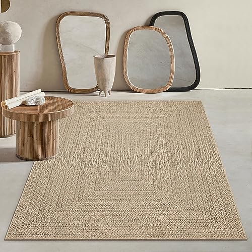 Mias Teppiche Soil – ca. 200 x 290 cm Outdoor Teppich wetterfest Jute-Look Balkon Terrasse