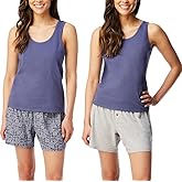 Lucky Brand Women's 3 Piece Pajama Lounge Set (Indigo Blue, Large)