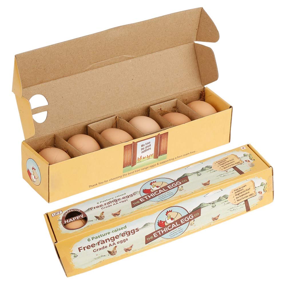 UPF The Ethical Eggs Co Free Range Eggs, 6 Pieces Amazon.in Grocery