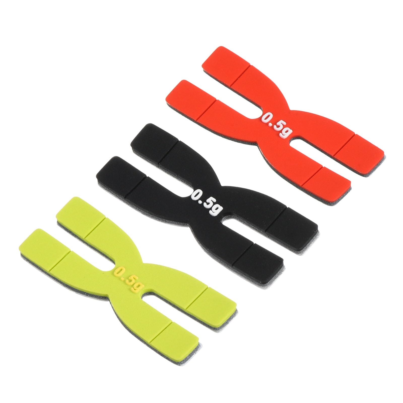 PATIKIL 0.5g Racket Weight Balance Strips, 3 Pack Silicone Badminton Racquet Weighted Tapes, 3 Colors