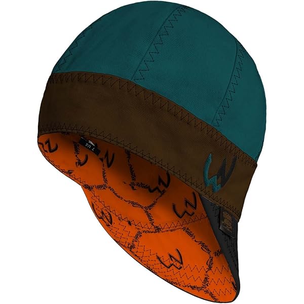 Fullsheild Reversible Welding Cap – Flame Resistant CAT 2 FR 6-Panel Hat For Men & Women, Printed, 2-Pack, Size 7 1/4