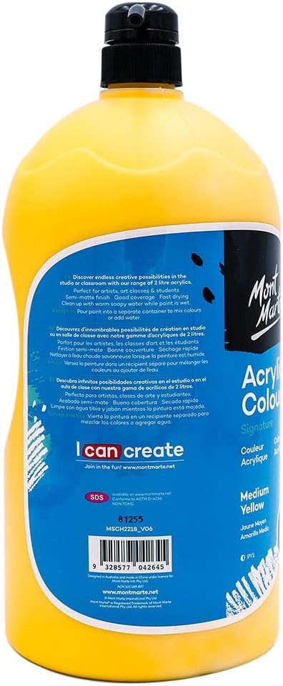 MONT MARTE Discovery School Acrylic, Medium Yellow - Image 3