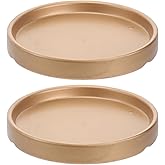 DOITOOL Ceramic Flower Pot Tray 4.5 Inch Square Plant Saucer for Indoor and Outdoor Use Durable Cement Material Plant Water Drip Tray 4.5X4.5X0.6 Inch