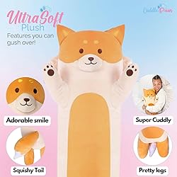 Cuddle Paws Fox Body Pillow for Kids 23 inches, Fox
