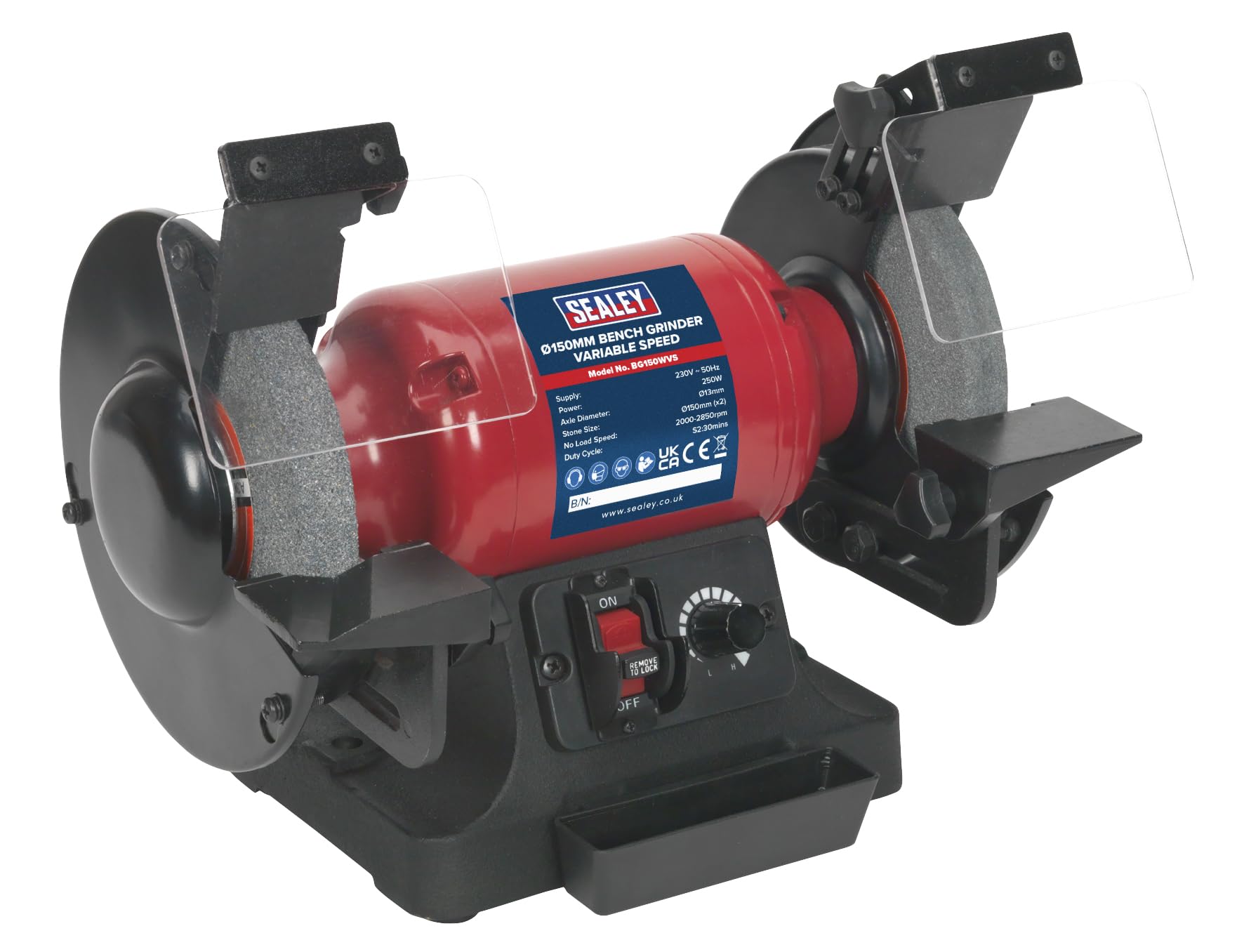 Sealey Bg150Wvs Bench Grinder ?150Mm Variable Speed