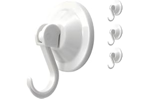 NL HOME Wreath Hangers for Glass Door or Window, 2-Pack Strong Suction Cup Utility Hooks, White