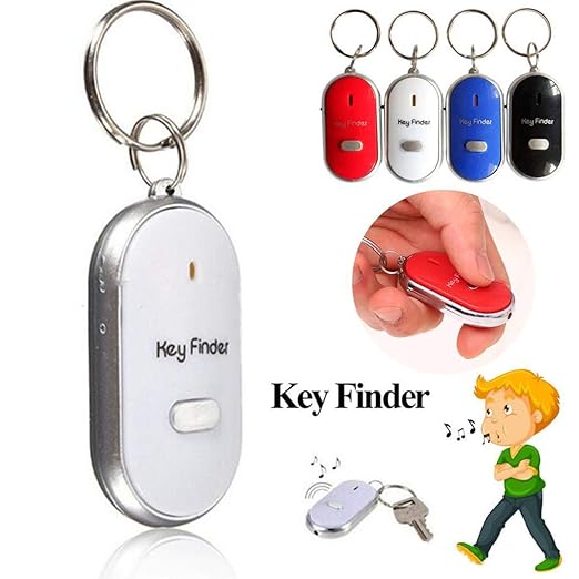 Whistle Sonido LED Llave Visor Locator Encuentre Pérdida de llaves con llavero