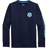 Vineyard Vines Boys Boys Long-Sleeve Soccer Whale Dot Harbor Performance Tee