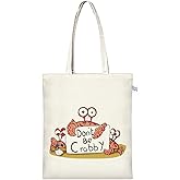 Ecoright Tote Bag for Women with Zipper, Small Tote Bag, Canvas Bag, Reusable Cotton Bag for Beach, Grocery, School & Work