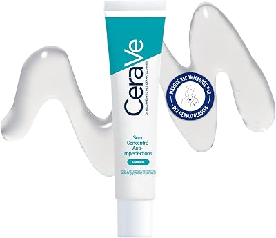- Soin Concentré Anti-Imperfections Visage, Réduit Boutons Liés à l'Acné, Acide Salicylique, AHA, BHA, Céramides Acide Hyaluronique, Hydratation, Peau à Imperfection et à Tendance Acnéique