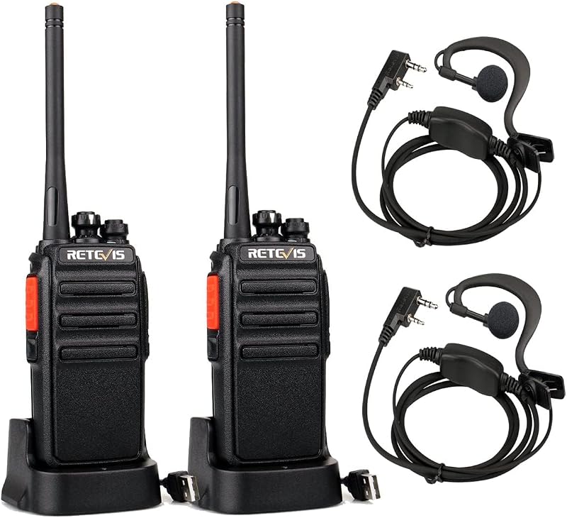 Retevis RT24 PMR446 Walkie Talkie Two Way Radio 16 Channels USB Charger