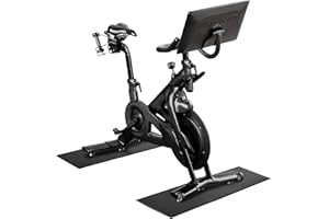 ALYTREE Peloton Bike Mat | 6mm Thick, Non-Slip Sweat-Proof Exercise Mat for Hardwood or Carpet, Treadmill/Stationary Spin Bike