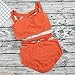 Prograce Women's Sexy Criss Cross High Waisted Bandage 2PCS Bikini Set, 2XL Orange